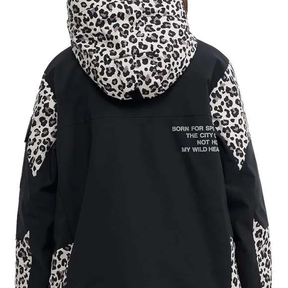 Women's Black and White Snow Jacket snowboard ski - Picture 2 of 4